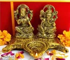 Laxmi Ganesh Idol with Diya 