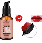 Bon Austin Pink Lip Serum (30 ml) with Apple Shaped Lipstick (Red) (Set of 2)