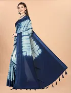 Chinon Solid Saree for Women 