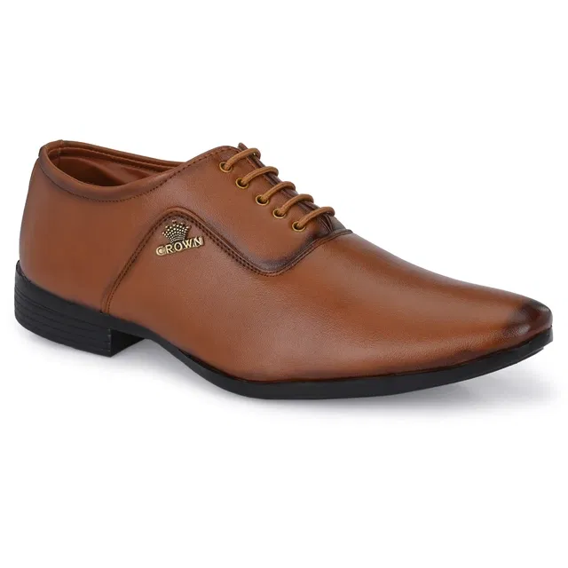 Formal Shoes for Men (Tan, 8)