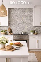 Golden Grey Luxury High Glossy  WaterProof , Stain Resistance Wallpaper 