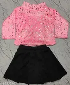 Woolen Full Sleeves Top & Bottom Clothing Set for Girls 