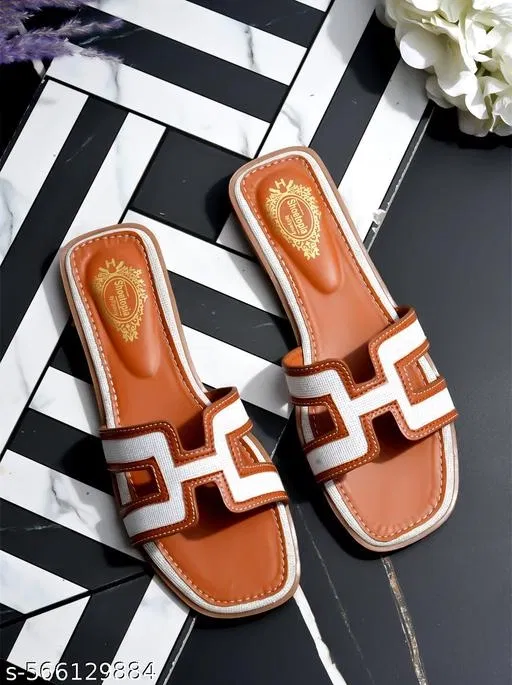 Shoetopia Girls Textured Flat Sandals Brown Size 5