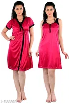 Satin Nightdress Set for Women 