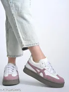 Solid Synthetic Slip-on Sneakers 