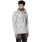Cotton Blend Graphic Hoodie for Men 