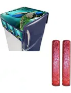 Knit Printed Fridge Top & Handle Cover 