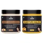 Natural White Sandalwood & Kasturi Haldi Powder for Skin & Hair 