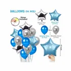 Happy Birthday Balloon Decoration,Blue,Set Of 1