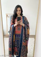 Synthetic Crepe Punjabi/All Over Suits for Women 