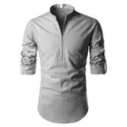 Trendy Cotton Full Sleeves Short Kurta For Men 