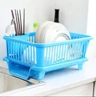 3 in 1 Durable Plastic Kitchen Sink Dish Drying Drainer Rack Holder Basket Organizer with Tray Utensils Tools Cutlery
