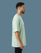 Cotton Blend Round Neck T-shirt for Men, Mint Green 