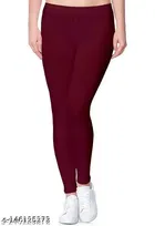 Lycra Ankle Length Leggings for Womens/Girls/Ladies, Maroon, Pack of 1 (S)