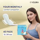 वेलोरा ड्राई फील ट्राइफोल्ड सेनेटरी पैड्स 