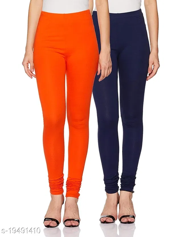 Cotton Legging For Women, Multicolour, (Pack Of 2)