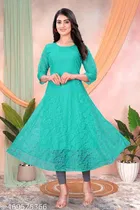 Net Kurti for Women,  Green  