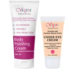 Vigini Natural Under Eye Cream (20 ml) with Body Polishing Cream (100 ml) (Set of 2)