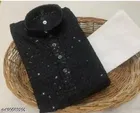 Sequin-Embellished Cotton Kurta Set for Boys 