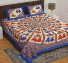 Cotton Rajasthani Jaipuri Double Bedsheet with 2 Pillow Covers 