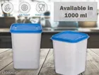 Plastic Storage Containers, Blue, Pack of 12 