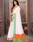 Cotton Silk Printed Saree for Women, Multicolor 