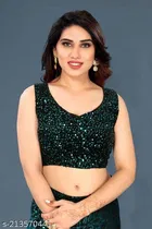 Lycra Sequence Saree for Women 