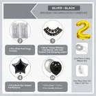 2nd Happy Birthday Balloon Decoration Kit, Silver, Set of 1