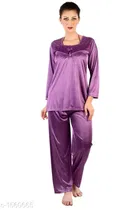 Satin Nightsuit Set for Women 