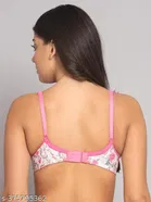 Cotton Blend Printed Padded Bra for Women 