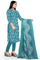 Cotton Floral Print Unstitched Suits Fabric for Women 