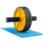 AJRO DEAL NORMAL AB WHEEL ROLLER-YELLOW For Exercise Fitness Equipment workout equipments Ab Exerciser (Yellow, Pack of 1)