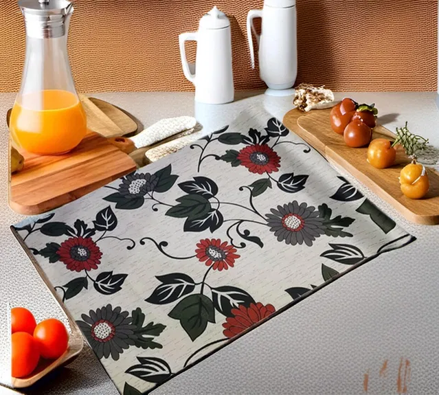 PVC Printed Shelf Mat Roll (Multicolor, 5 m)