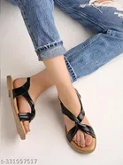 Shoetopia Girls Sandals Black Size 8.0