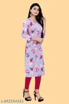Crepe Printed Kurti for Women 