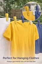 Strong Grip Plastic Clothes pins Set 12-Piece  Laundry Clips for Clothes Drying – Non-Slip, Durable, Multi-Color Pegs