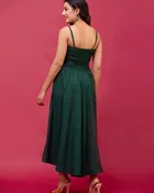 Poly Crepe Solid Dress for Women 
