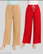 Comfortable Palazzo Pants for Women, Pack of 2 