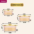 Combo of 750 ml, 1000 ml & 1500 ml Casserole with Lid 