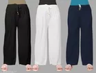Palazzos for Women, Pack of 3 