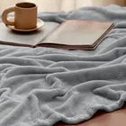 Wool Solid Blanket, Grey 