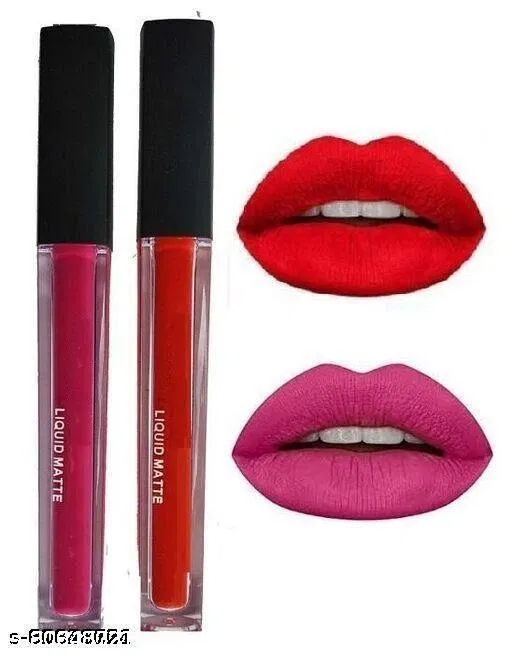 Liquid Lipsticks for Women, Multicolor, Pack of 2