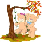 AVV Couple Bear Wall Stickers 60x45cm