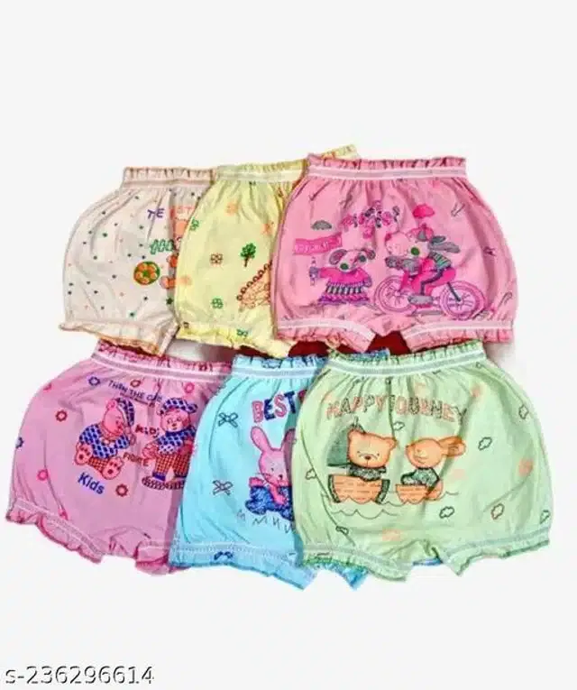 Cotton Innerwear Shorts for Kids (Multicolor, 9-12 Months) (Pack of 6)