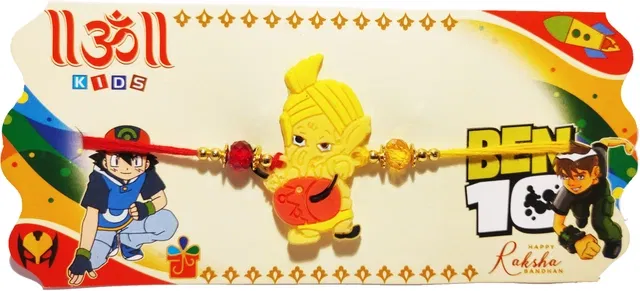 Ganesh Ji Kids Rakhi (Multicolor, Pack of 1)