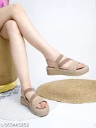Solid Heel Sandals for Kids 