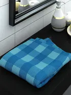 Cotton Dyed Check Bath Towel 70x140cm Blue Pack of 1
