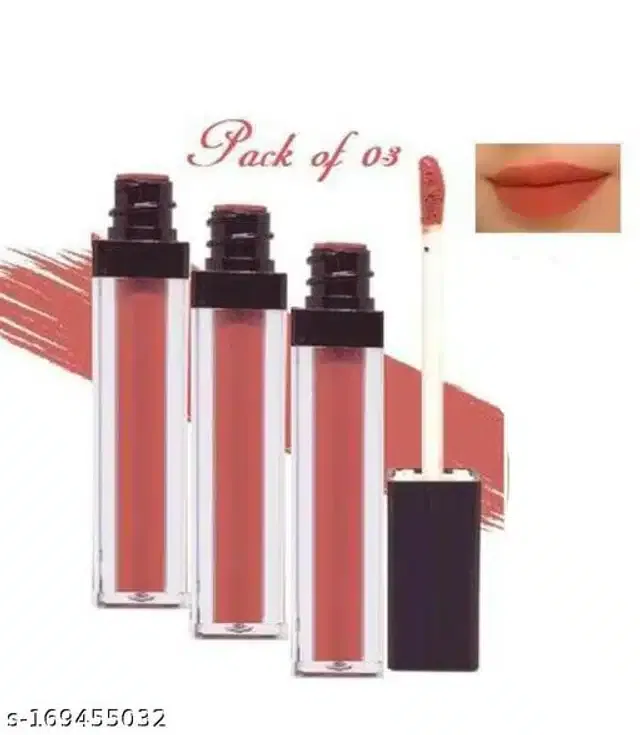 Matte Me Liquid Lipsticks (Nude, Pack of 3)