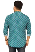 Cotton Printed Short Kurta for Men 