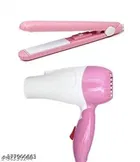 Plastic Hair Dryer with Straightener 